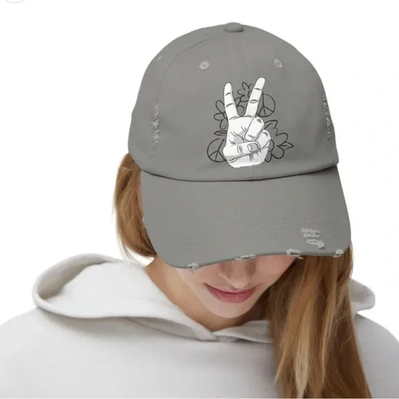 [Brand New] Peace & Victory Hat/Cap Baseball Style - Picture 6 of 7